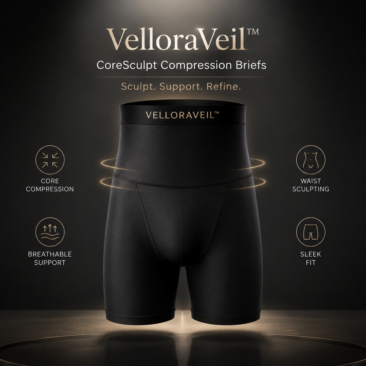 VelloraVeil™ CoreSculpt Compression Briefs